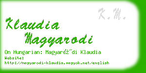 klaudia magyarodi business card